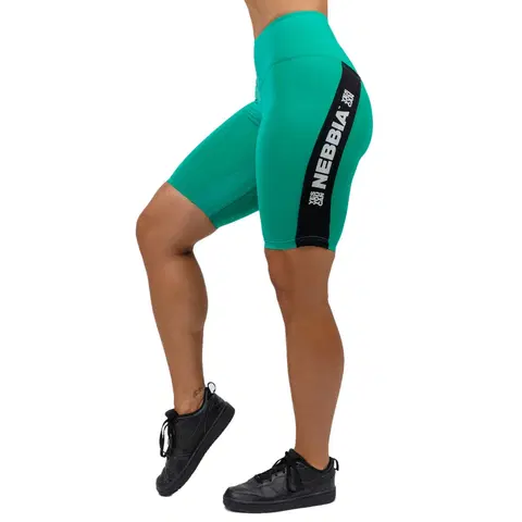 Dámske šortky Fitness šortky Nebbia s vysokým pásom ICONIC 238 Green - M