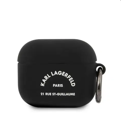 Slúchadlá Karl Lagerfeld Rue St Guillaume silikónový obal pre Apple AirPods 3, čierne 57983103569