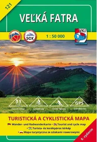Turistika, skaly Veľká Fatra - TM 121 - 1: 50 000, 9. vydanie