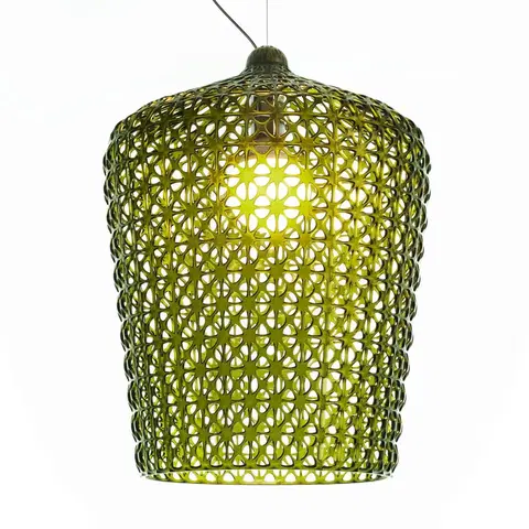 Závesné svietidlá Kartell Kartell Kabuki – dizajnérska závesná lampa zelená