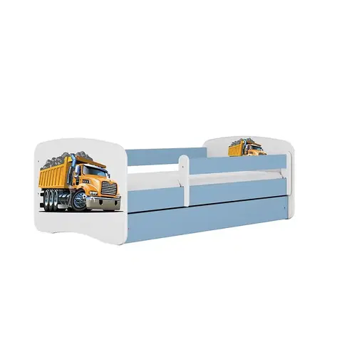 Jednolôžkové postele Detská Posteľ. Babydreams+Sz+M Modrá 80x160 Truck