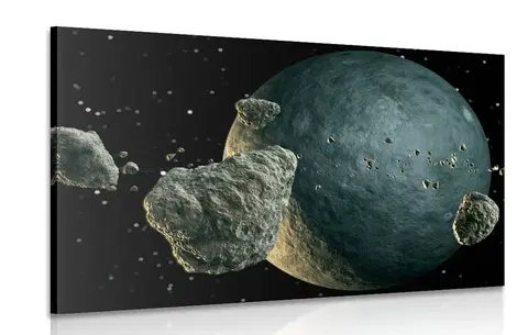 Obrazy vesmíru a hviezd Obraz meteority v okolí planéty