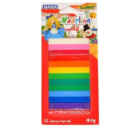 Kreatívne a výtvarné hračky WIKY - Modelína Nara 12-Farebná, 140g