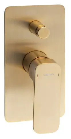 Kúpeľňové batérie SAPHO - SPY podomietková sprchová batéria, 2 výstupy, zlato mat PY42/19