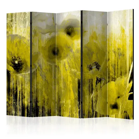 Paravány Paraván Yellow madness Dekorhome 225x172 cm (5-dielny)