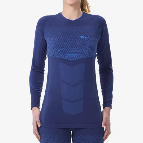 tričká Dámske lyžiarske spodné termo tričko 900 na bežecké lyžovanie modré