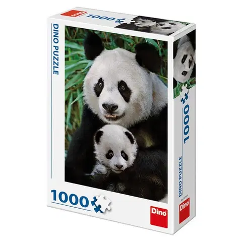 1000 dielikov Dino Toys Puzzle Pandia rodina 1000 Dino