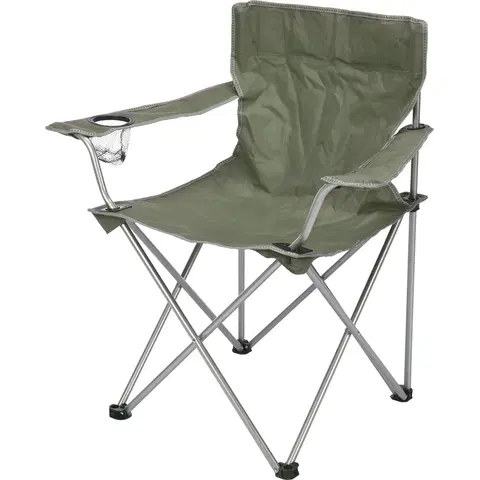 Outdoorové vybavenie Skladacia campingová stolička Tyrone, zelená, 51x 81 cm