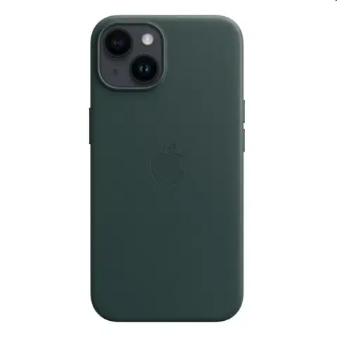 Puzdrá na mobilné telefóny Apple iPhone 14 Leather Case with MagSafe, forest green MPP53ZM/A