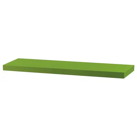Regály a poličky Nástenná polička zelený mat, 80 x 24 x 4 cm