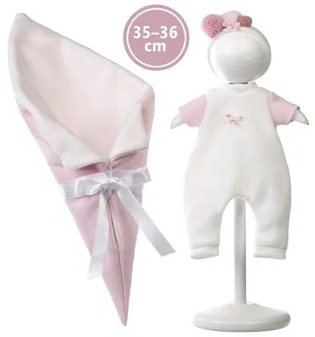 Hračky bábiky LLORENS - M636-32 oblečenie pre bábiku bábätko NEW BORN veľkosti 35-36 cm