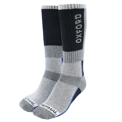 Pánske ponožky Ponožky Oxford OxSocks Thermal Regular šedé/čierne/modré L (44-49)