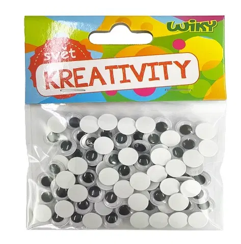 Kreatívne a výtvarné hračky WIKY - Kreativity Pohyblivé oči 10mm/100ks