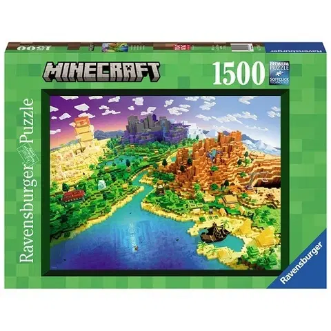 1500 dielikov Puzzle Minecraft: Svet Minecraftu 1500 Ravensburger