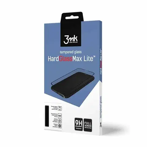 Ochranné fólie pre mobilné telefóny 3mk zakrivené tvrdené HardGlass Max Lite pre Samsung Galaxy S22, čierna 3MK448024