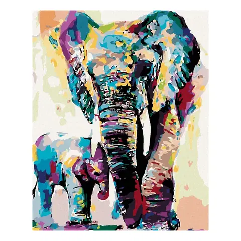 Kreatívne a výtvarné hračky ZUTY - Diamantové maľovanie (bez rámu) - Malovaní sloni