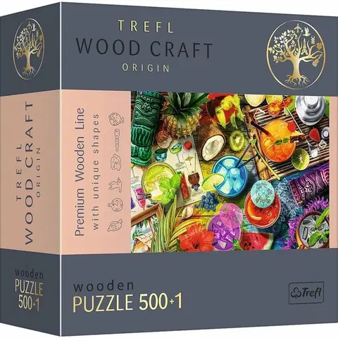 Hračky puzzle TREFL - Drevené puzzle 501 - Farebné koktejly