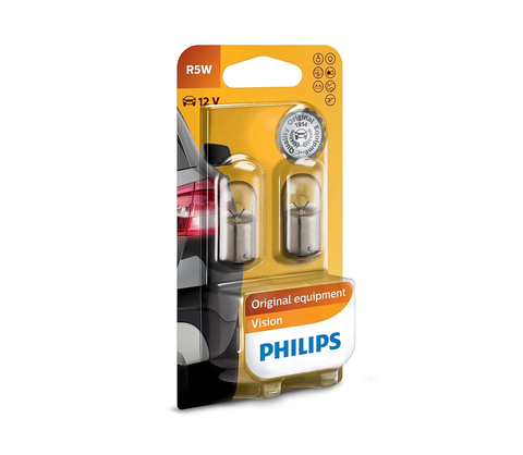 Žiarovky Philips SADA 2x Autožiarovka Philips VISION 12821B2 R5W BA15s/5W/12V 