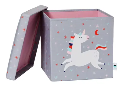 Boxy na hračky LOVE IT STORE IT - Box na hračky / stolička, Happy Kids - Unicorn