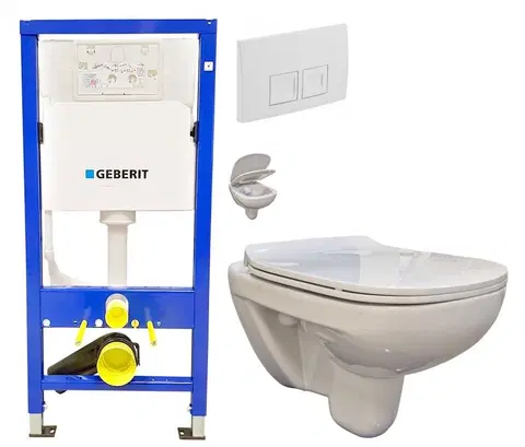 Kúpeľňa GEBERIT DuofixBasic s bielym tlačidlom DELTA50 + WC bez oplachového kruhu Edge + SEDADLO 458.103.00.1 50BI EG1