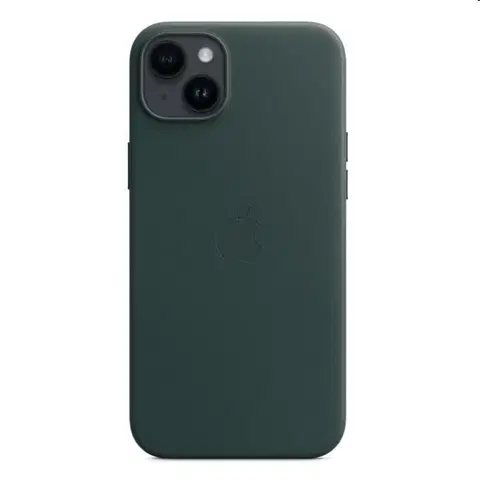 Puzdrá na mobilné telefóny Kožený zadný kryt pre Apple iPhone 14 Plus s MagSafe, píniovo zelená MPPA3ZMA