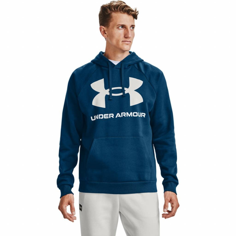 Pánske mikiny Pánska mikina Under Armour Rival Fleece Big Logo HD Graphite Blue - M