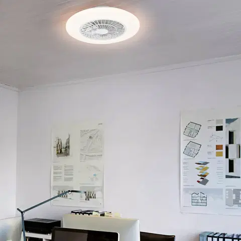 Stropné ventilátory so svetlom LEDVANCE SMART+ LEDVANCE SMART+ WiFi stropný LED ventilátor Round