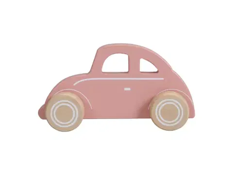 Drevené hračky LITTLE DUTCH - Autíčko chrobák pink NEW