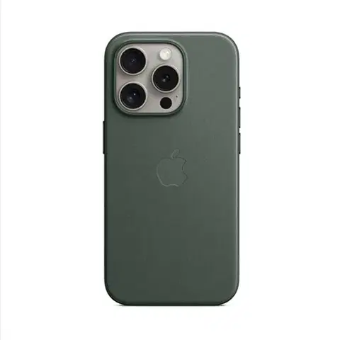Puzdrá na mobilné telefóny Zadný kryt FineWoven pre Apple iPhone 15 Pro Max s MagSafe, listová zelená MT503ZM/A
