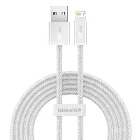 USB káble Baseus nabíjací dátový kábel USBLightning 2 m, biely 57983110062