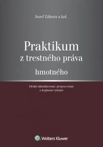 Trestné právo Praktikum z trestného práva hmotného 2. vydanie - Jozef Záhora,Kolektív autorov