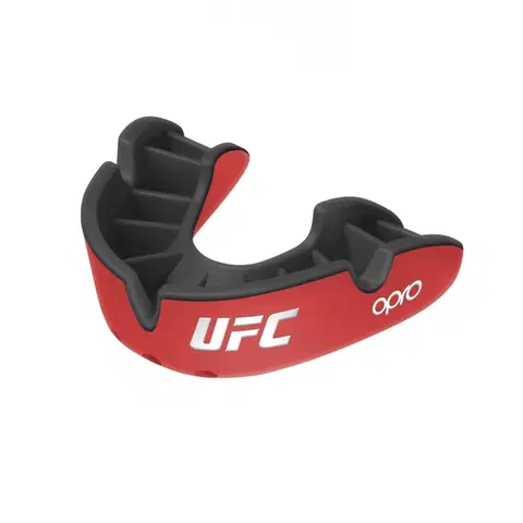 Boxerské chrániče Chránič zubov OPRO Silver UFC senior - červený