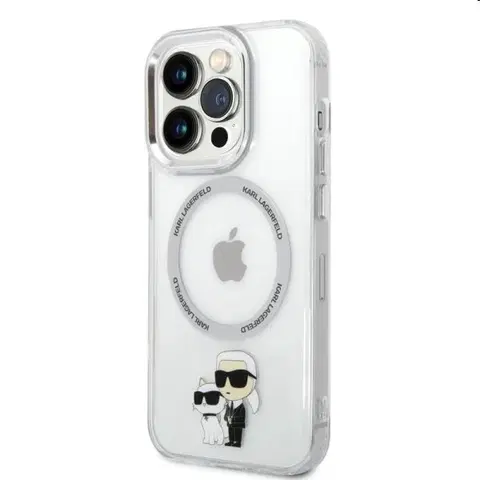 Puzdrá na mobilné telefóny Puzdro Karl Lagerfeld MagSafe IML Karl and Choupette NFT pre Apple iPhone 14 Pro Max, transparentné 57983112456