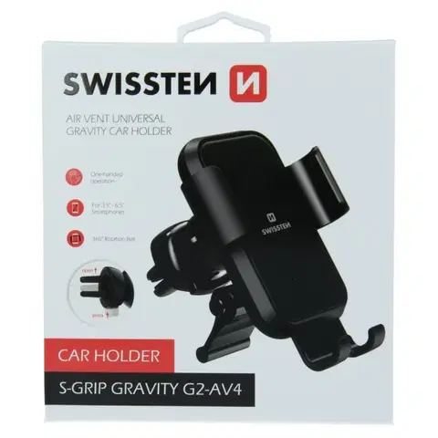 Držiaky na mobil Swissten univerzálny držiak Gravity S-Grip G2-AV4 do ventilácie auta 65010605