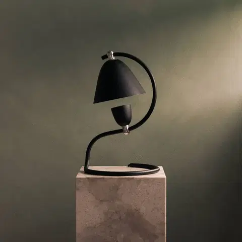 Stolové lampy Audo Copenhagen Audo Klampenborg stolová lampa, čierna