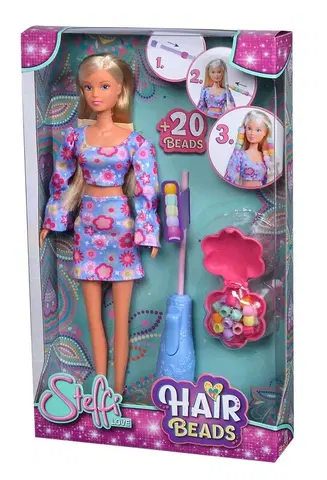 Hračky bábiky SIMBA - Bábika Steffi hair beads