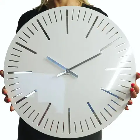 Hodiny Nástenné akrylové hodiny Trim Flex z112-2-0-x, 50 cm, biele
