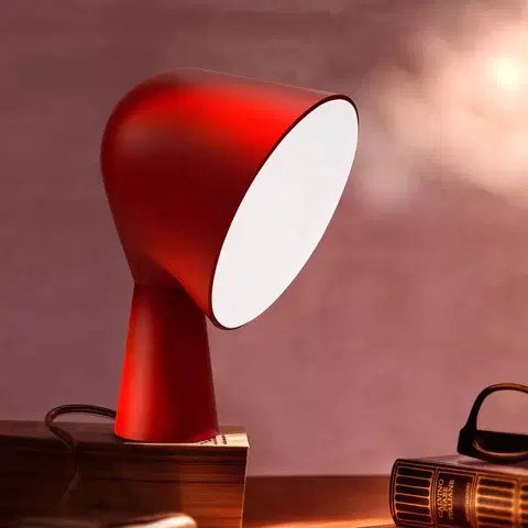 Stolové lampy Foscarini Foscarini Binic dizajnérska stolová lampa, červená
