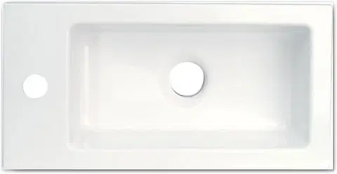Kúpeľňa GELCO - LATUS umývadlo 45x2x23cm, liaty mramor, biele 55510