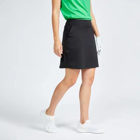 golf Dámska golfová šortková sukňa WW 500 čierna