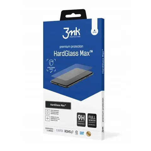 Tvrdené sklá pre mobilné telefóny Ochranné sklo 3mk HardGlass Max Lite pre Xiaomi 12 5G, čierne 3MK455862