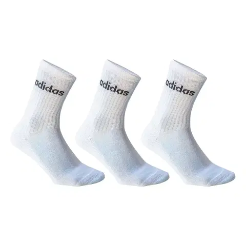 bedminton Vysoké tenisové ponožky 3 páry biele