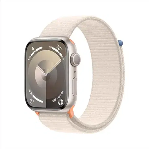 Inteligentné hodinky Apple Watch Series 9 GPS 45mm Starlight Aluminium Case with Starlight Sport Loop MR983QCA
