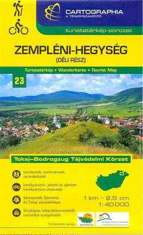 Turistika, skaly Zempléni-hegység (déli rész) 1 : 40 000 - Turistatérkép