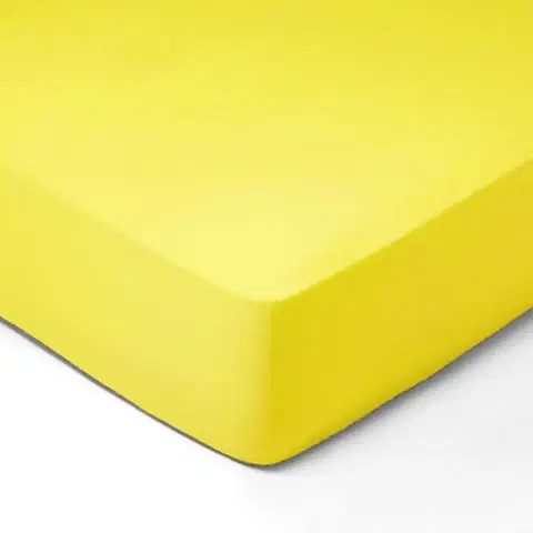 Plachty Forbyt, Prestieradlo, Jersey, svetlo žltá 100 x 200 cm