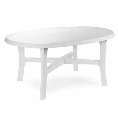 Záhradné stolíky Kinekus Stôl plastový DANUBIO biely