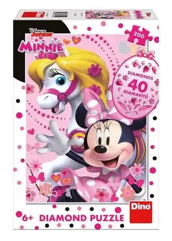 Od 100 dielikov Dino Toys Puzzle Minnie Mouse 200 diamond Dino