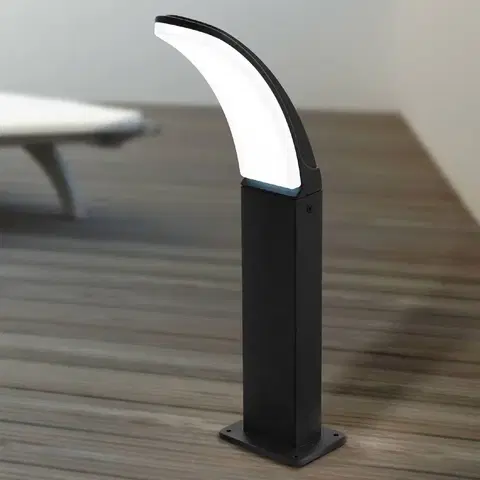 Vonkajšie stojanové svietidlá EGLO LED soklové svietidlo Fumicino v ohnutom tvare