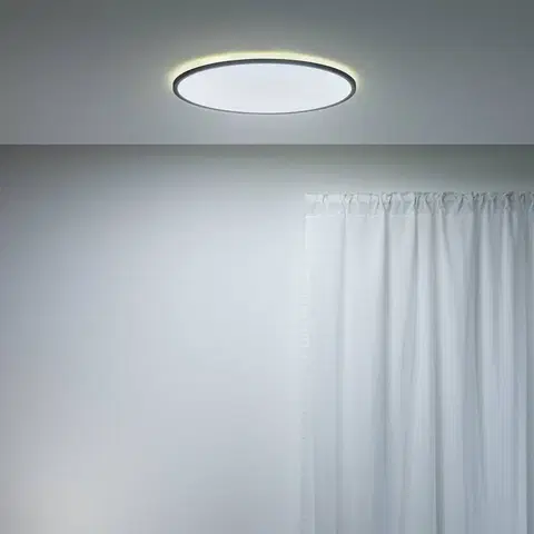 SmartHome stropné svietidlá WiZ WiZ SuperSlim stropné LED svetlo CCT Ø 55cm čierna