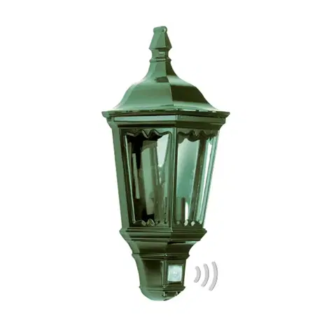 Vonkajšie nástenné svietidlá so senzorom K.S. Verlichting Vonkajšie nástenné svietidlo Ancona zelené